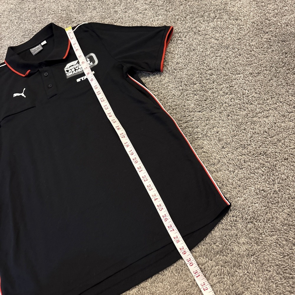 Puma F1 Formula 1 Las Vegas Grand Prix Staff Polo Shirt Mens Medium Black Red - Picture 5 of 8